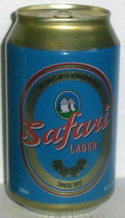 Simba imported Lager Beer Can, African Wildlife Series Giraffe #10,  Swaziland