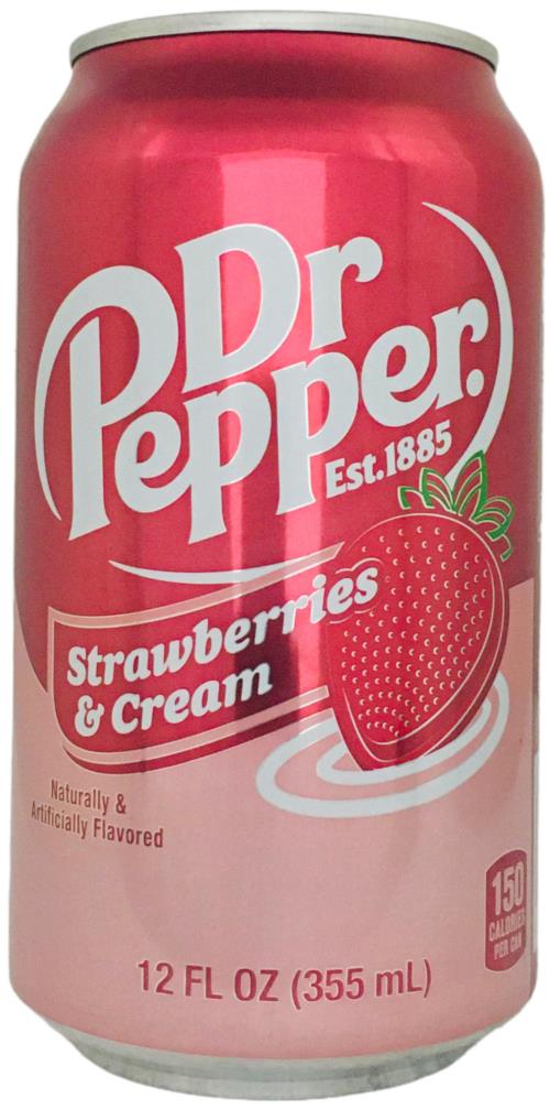Dr Pepper Strawberries & Cream USA Drink Can (355ml) - SweetPunkz