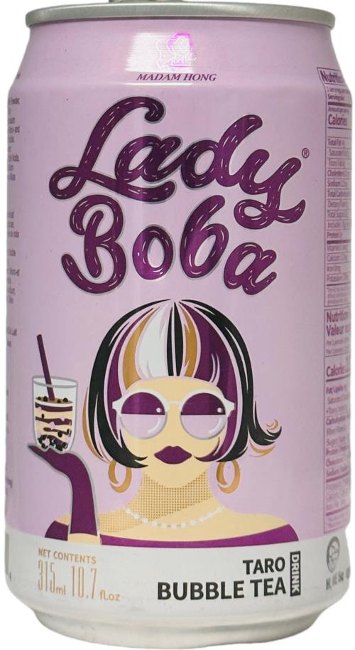 Bubble Tea Lady Boba Taro 315ml Madam Hong - Empório Daruma