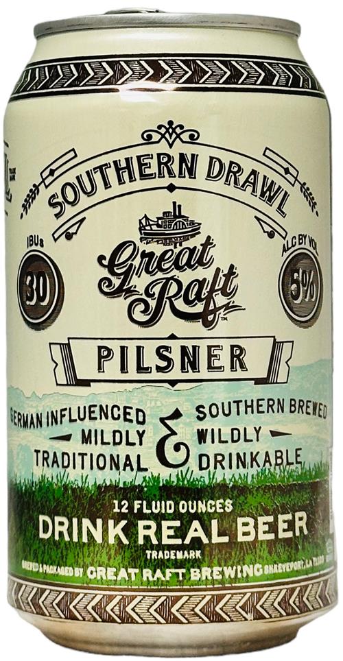 GREAT RAFT BREWING-Beer-355mL-SOUTHERN DRAWL PILSN-United States