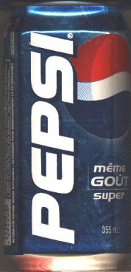 PEPSI-Cola-355mL-SAME GREAT TASTE/MEM-Canada