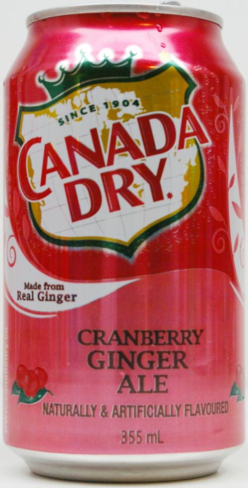 CANADA DRY-Ginger ale -cranberry-355mL-Canada
