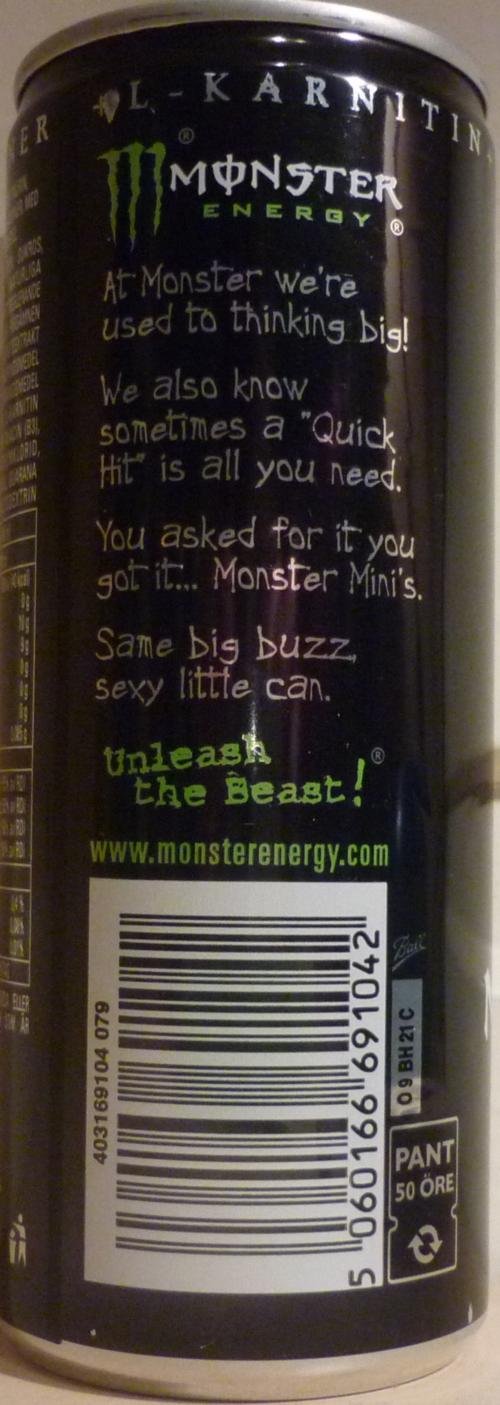 Monster Energy Drink Barcode
