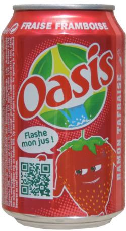 OASIS-Strawberry/raspberry drink-330mL-RAMON TAFRAISE : FLA-France